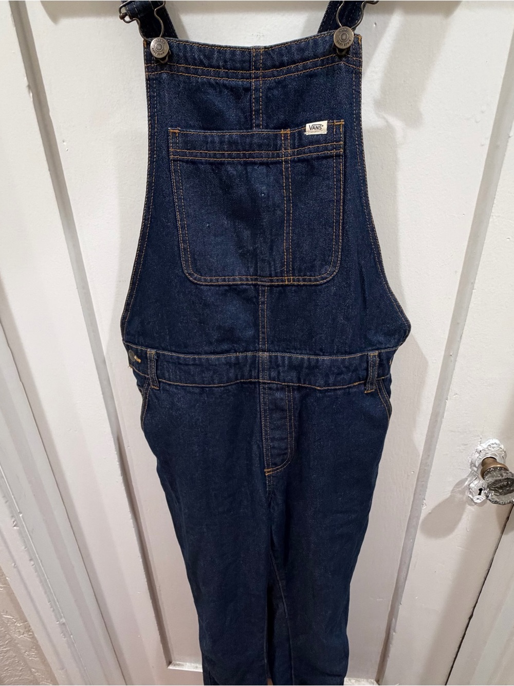 Vans Dark Blue Denim Boyfriend Fit Overalls